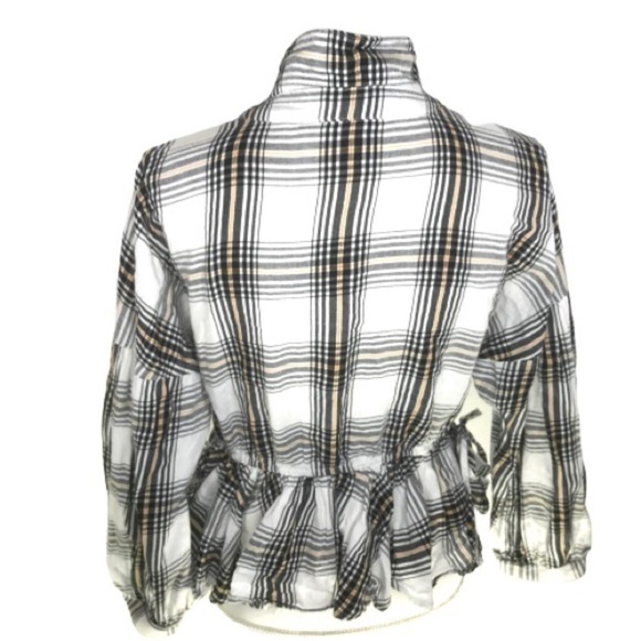 Plaid Crossover Peplum Vero Moda M - Picture 4 of 5